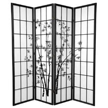4 Panel Zen Garden Room Divider Screen